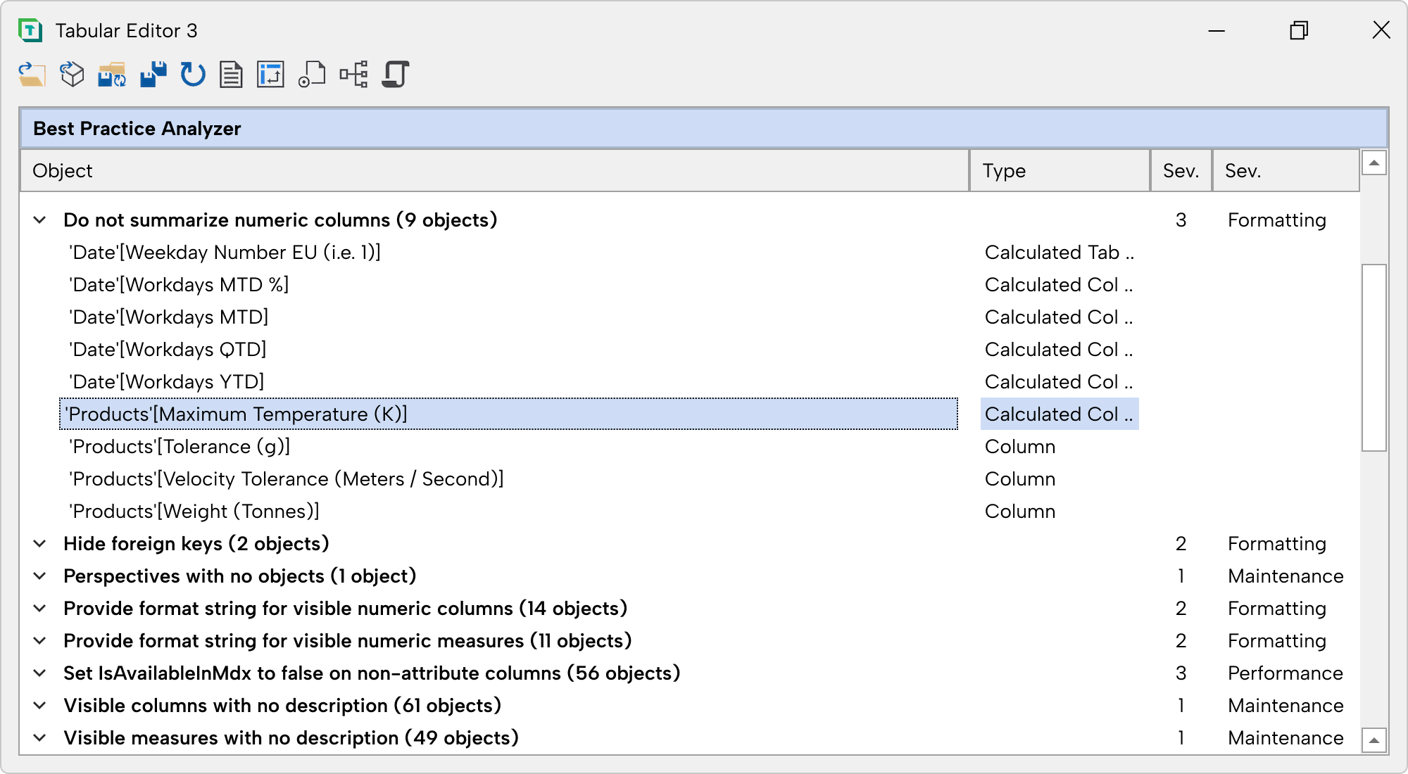 Screenshot __ Best Practice Analyzer