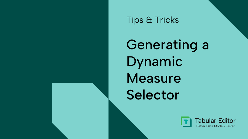 Generating a dynamic measure selector