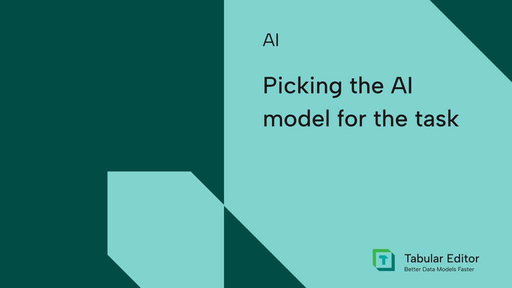 Picking the AI model for the task