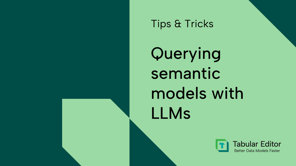 Querying semantic models with LLMs