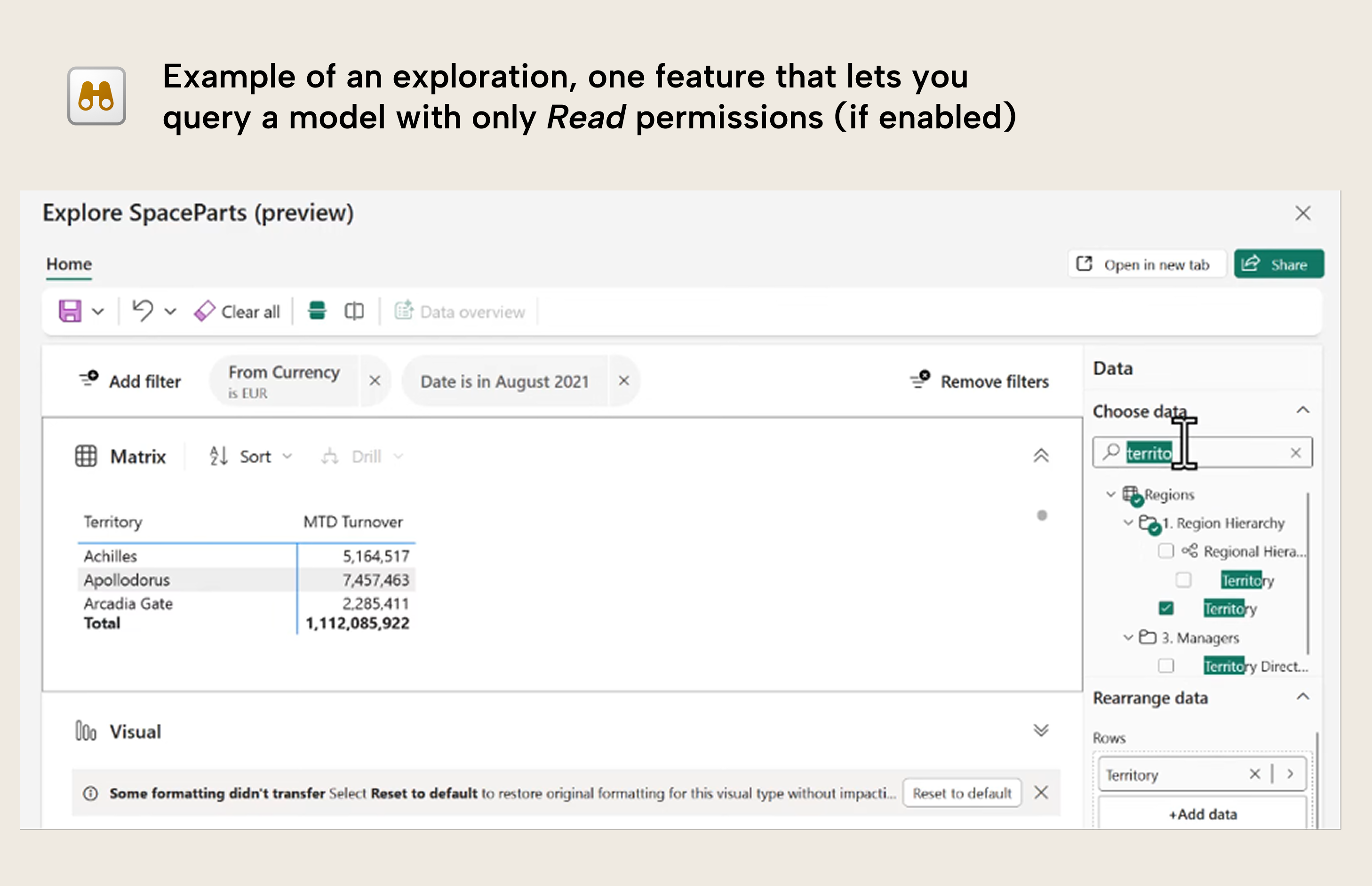 Example of an exploration