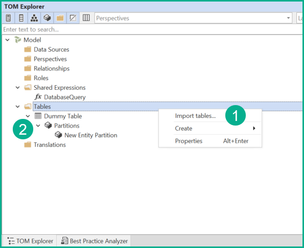 Step IV: Import Tables from Direct Lake