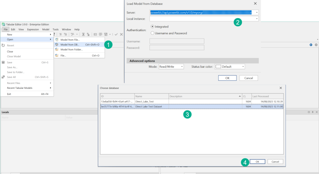 Step II: Open Direct Lake Dataset