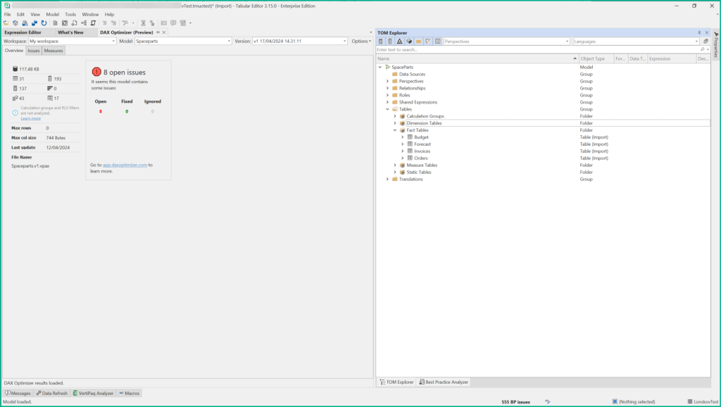 DAX Optimizer analyze your model for performance improvements and with the Tabular Editor integration you can fix your issues where your code is