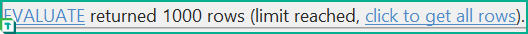 The click-to-get-all-rows option after running a DAX query